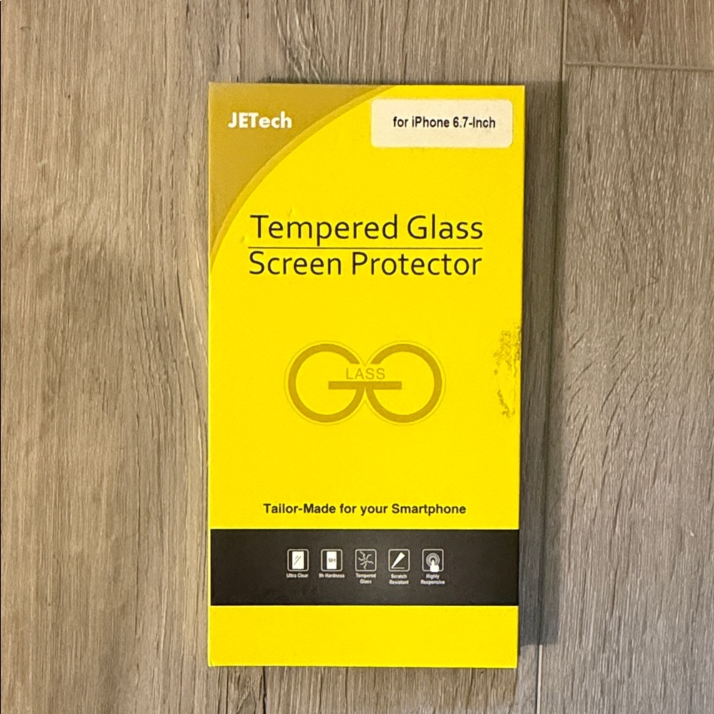 Tempered Glass Screen Protector for iPhone 6.7-Inch (one screen protector)